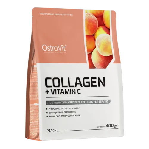 ColagenioVitamC-Pessego-1 Colagénio + Vitamina C Ostrovit - Pele, Articulações e Ossos